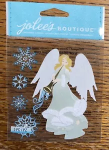 RARE Jolees Winter Angel Halo Wings Snowflakes Horn Religious Scrapbook Stickers - Picture 1 of 4
