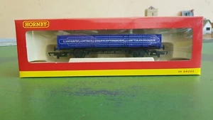 Hornby R6603 Llanfair OAA larga distancia entre ejes vagón abierto, azul claro, en caja - Imagen 1 de 11