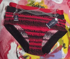 3 NEW NAUTICA NT9922 3PKAG MF NO SHOW LACE BACK DETAIL HIPSTER PANTIES M - Picture 1 of 2