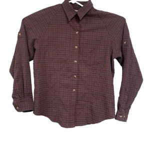 Ll Bean Women’s Long Sleeve Button Up Plaid Flannel Size Medium ODF 20 - Picture 1 of 8
