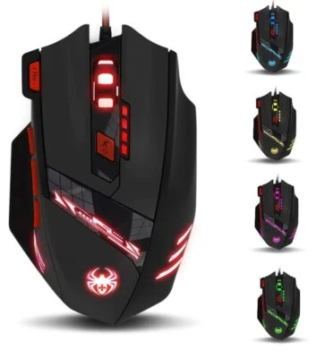 ZELOTES T90 Gaming Mouse 9200 DPI, 8 Buttons Multi-Modes LED lights USB Gaming  - Image 1 of 4