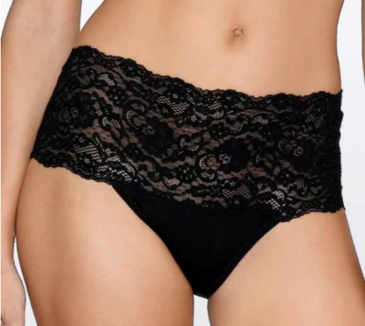 Hanky Panky Silky Skin High Rise Panty Black Women's Size L L6930 - Image 1 of 2