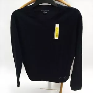 Majestic Filatures Textured Blue Cotton Long Sleeve Top/ Jumper Size 2 - Picture 1 of 10