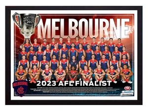 Framed 2023 Melbourne Demons AFL Finalists Poster - 84cm x 59.5cm x 3cm - Picture 1 of 3