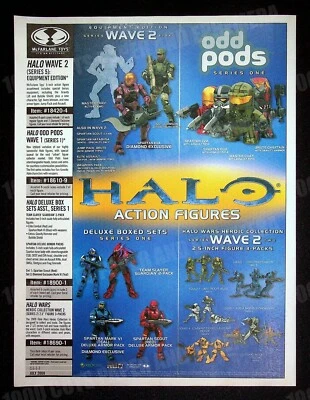 Póster publicitario de revista impresa comercial Halo Figures McFarlane Toys 2009 anuncio Foto 1 de 2