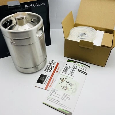 Homebrew Mini Keg - Stainless Steel CO2 Home Keg Dispenser System (64 oz.) - Image 1 of 3