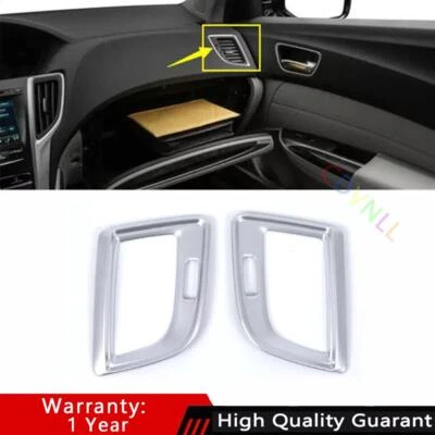Cubierta de ventilación de salida de aire acondicionado interior L&R plateado mate 2* para Acura TLX 2015-2022 Foto 1 de 4