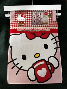 Nueva Cortina de Ducha Hello Kitty 72" x 72" Tela Algodón San Valentín Navidad Rosa - Imagen 1 de 4
