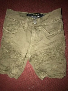 Kinder Kleinkinder Jordan Craig olivgrün Moto Jeans Shorts Größe 3 sehr schön!! - Bild 1 von 3