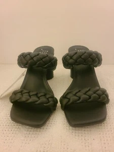 🆕 A New Day klobige schwarze hochhackige Sandalen Größe 5W - Bild 1 von 5