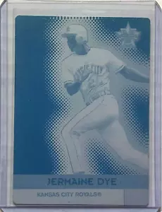 1/1 JERMAINE DYE 2000 VANGUARD DRUCKPLATTE KARTE #24 KC ROYALS 2005 W.S. MVP - Bild 1 von 2