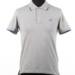 NWT JACOB COHEN J4038 Size: S 48 100% Cotton POLO Shor Arm Luxury Tailored Grey - Picture 1 of 7
