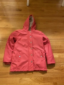 HEMA Rain Jacket With Hood. PVC? . Vintage ? Girls Small - Picture 1 of 12