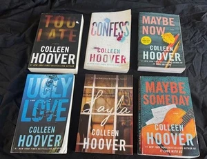 6 COLLEEN HOOVER Maybe Confess Love BOOK LOT mystery suspense NY Times set pb - Picture 1 of 1