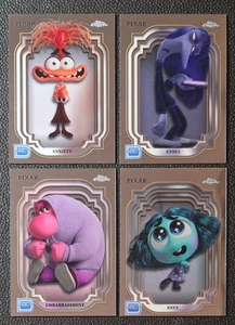 2024 Topps Chrome Disney * INSIDE OUT 4-CARD SET LOT * qty available - Picture 1 of 1