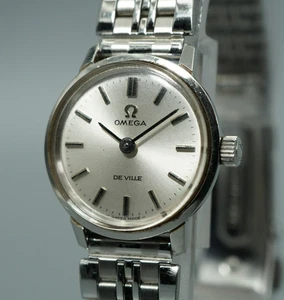 Reloj para mujer OMEGA De Ville vintage cuerda manual esfera plateada redondo... - Imagen 1 de 15