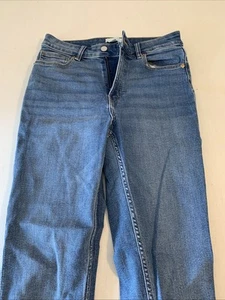 Blue High Waist Womens Jeans H And M Size 12 Good Condition - Picture 1 of 4