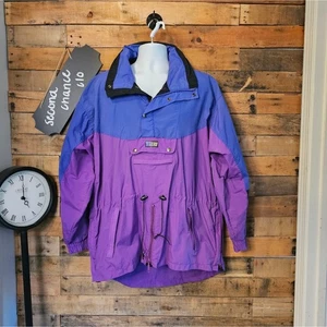 Chaqueta Pull Over Vintage Sub Zero Para Hombre Negra/Púrpura Weatherzone MicroLite Talla XL - Imagen 1 de 16