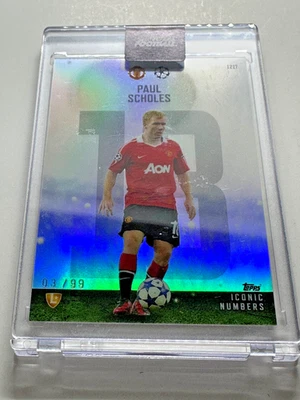 Topps Total Football 24/25 Paul Scholes Iconic Numbers 3/99 Manchester United - Image 1 of 4