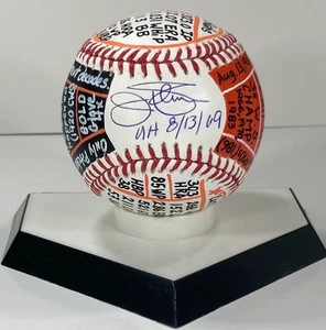Jim Palmer Signed OML Baseball VCBC SuperStats, Hand Painted, PSA w/No-Hit Insc. - Picture 1 of 14