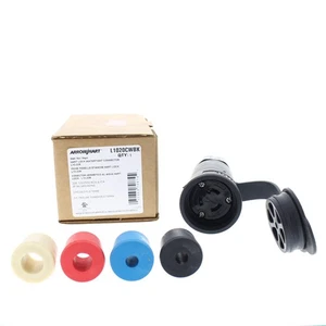 Cooper Black Watertight Locking Plug Nema L10-20 20A 125 250V 3P3W L1020CWBK - Picture 1 of 8