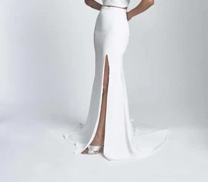 Alexandra Grecco Venus Hochzeit NUR ROCK Off White Seidenkrepp Größe 2 - Bild 1 von 2