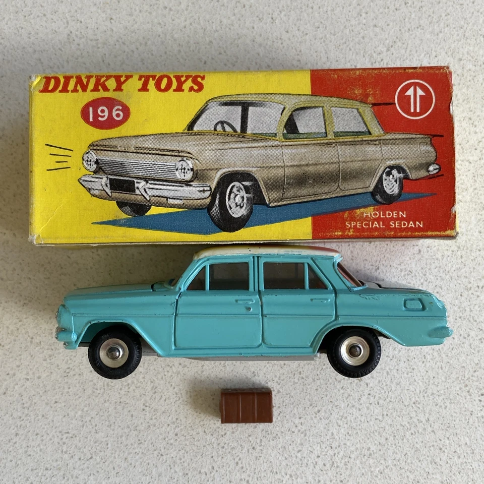 Dinky 196 Holden EJ with Original Box ULTRA RARE Turquoise Superb Original Piece - Image 1 of 4