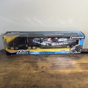 JADA FAST AND FURIOUS peterbilt Model 387 Hauler Black 1:64 DieCast - Picture 1 of 6