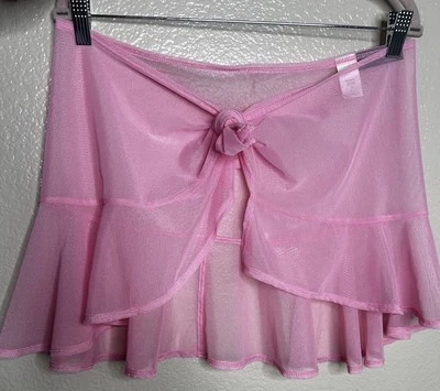 La Blanca By Rod Beattie Y2K Swim Coverup Women's Size Large Pink Mesh Tie Waist - Image 1 of 4