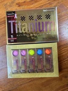 Titech MultiColor Titanium Optimum Distance Golf Balls For Women 15 New - Picture 1 of 3