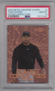 2024 SKYBOX METAL UNIVERSE CHAMPIONS TIGER WOODS CONDUCTORES DE POTENCIA PSA 10 SSP - Imagen 1 de 1