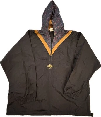 Chaqueta cortavientos vintage Pro Spirit 1/2 cremallera para hombre XL negra - estilo retro años 90 Foto 1 de 4