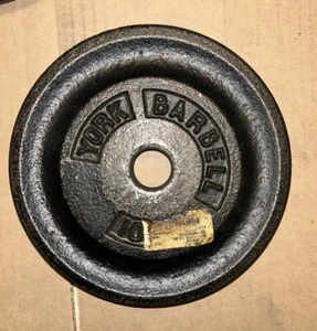 York individual vintage 10 lb. Placa de barra de hierro fundido - Imagen 1 de 2