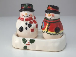 Schneemann Paar Salz & Pfeffer Set 3 tlg. - Bild 1 von 8