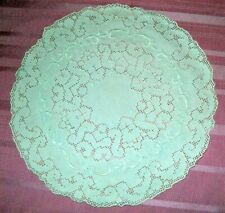 Vintage White Floral Embroidered & Cut-work Detailed 10" Doily ~ WOW!