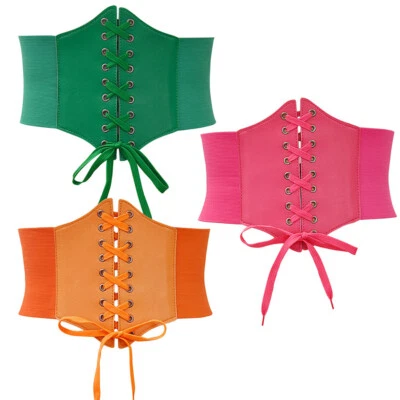 Hoher Taillen-Stretch-Kummerbundgürtel Breiter Korsettgürtel Kostümzubehör  > - Bild 1 von 4