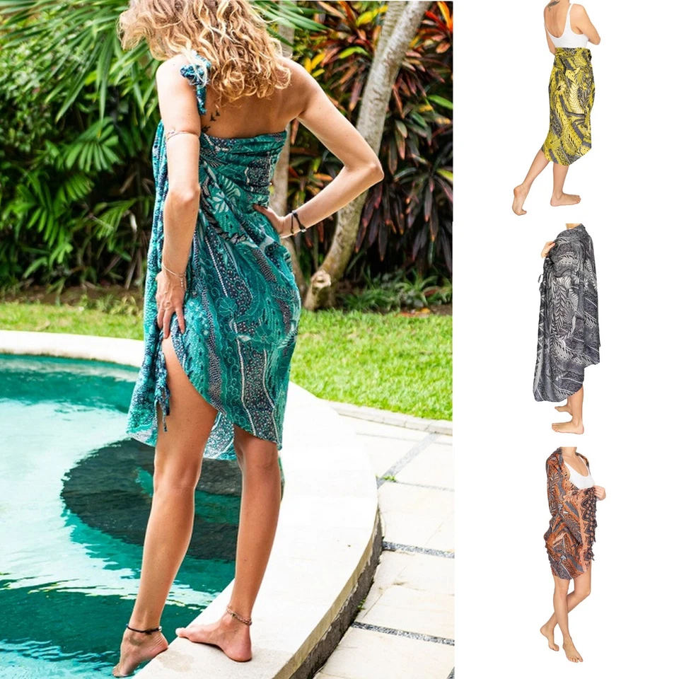 Sarong Tuch Strandkleid Wickelrock Schal Pareo Strand Halstuch Beach Handtuch