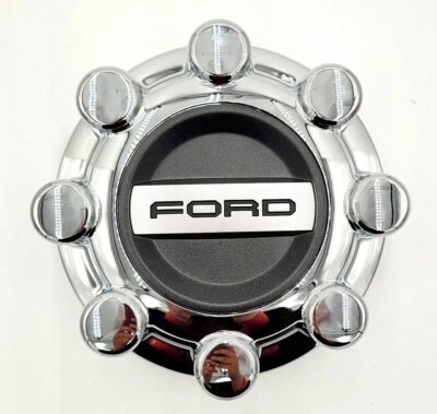 OEM 2017-2024 Ford F250 Super Duty Rear Chrome 8 Lug Center Cap - HC3C-1A096-KCC - Image 1 of 4