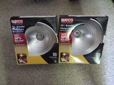 BAYCO SL-302B3 Clamp Light 300w 10 1/2" 6ft cord porcelain socket 2 pack - Image 1 of 4