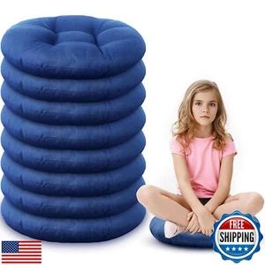Fumete 8 Pcs 16 Inch Round Floor Cushions for Kids and Toddlers, Flexible Sea - Picture 1 of 5