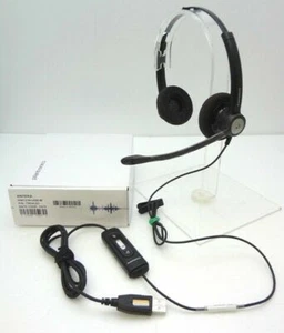 Plantronics HW121N-USB-M Stereo MOC Wideband Noise-Canceling PC Headset New Box - Picture 1 of 2