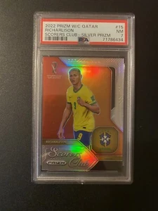 2022 World Cup Qatar Richarlison Scorers Club Silver Prizm Brazil #15 PSA 7 - Picture 1 of 2
