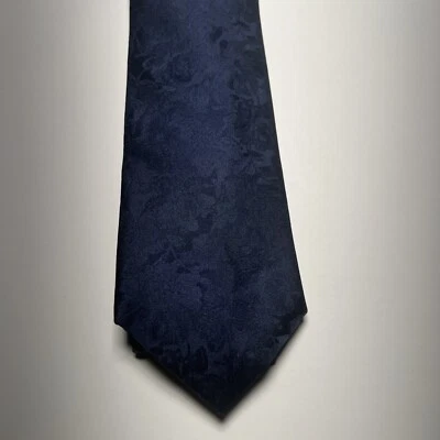 Corbata de cuello Michael Kors azul marino Carman mezcla de seda maciza precio de venta sugerido por el fabricante 69,50 USD nueva con etiquetas Foto 1 de 4