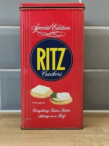 Vintage 1991 RITZ Crackers Special Edition Metal Tin, Expected Wear & Tear - Picture 1 of 10