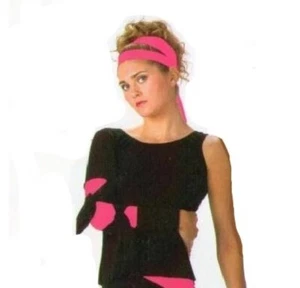 Slash Top ONLY Adult Small Dance Costume One Long Sleeve Dancewear Showcase New - Picture 1 of 7