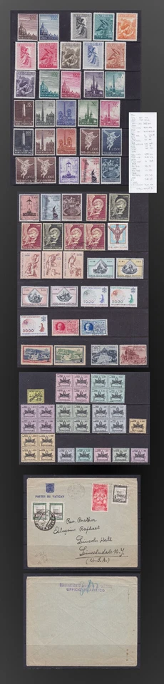 LOTE VATICANO 1931 - 1978 EMISIONES COMPLETAS ENTREGA CORREO AÉREO + CUBIERTA NH, VVLH, LH Foto 1 de 1