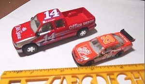 LOT OF 2 TONY STEWART DIE CAST TOYS NASCAR RACE CAR & OFFICE DEPOT CHEVY TRUCK - Picture 1 of 10