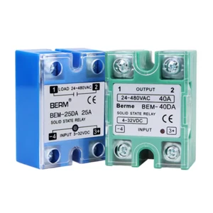 Solid State Relay Module SSR-10/25/40/60/80/100DA DC-AC Single-phase Bule/Green - Picture 1 of 23