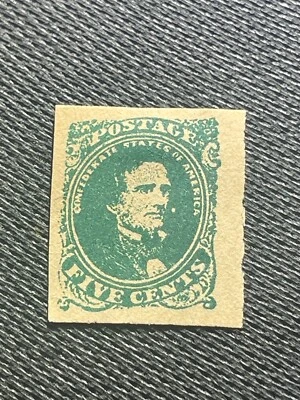 Sello facsímil confederado #200 de Jefferson Davis de la CSA de Estados Unidos MH Foto 1 de 2