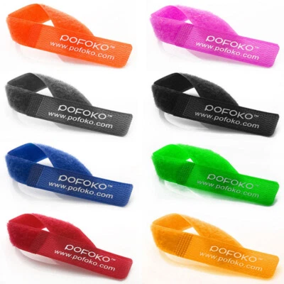 POFOKO Hook＆Loop Ties Easy To Use Adjustable Double Sided  -Various Colours - Image 1 of 4